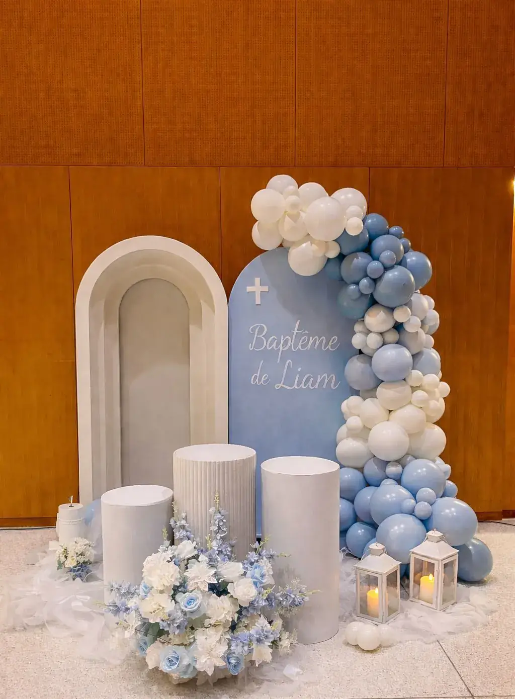 Buffet décoré sur thème baptême fille garçon à Lausanne Suisse romande