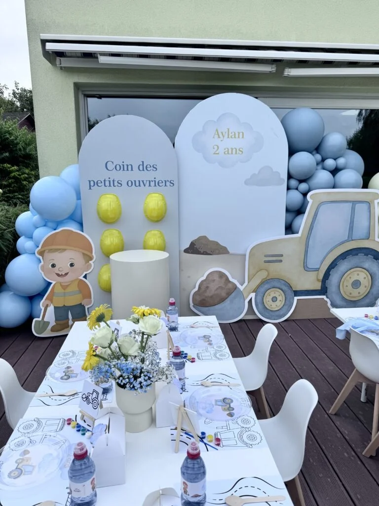 Table décorée sur mesure pour anniversaire enfant dans le canton de Vaud — Authentique Agence Pully